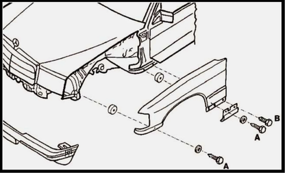W201 W124 Kotflügel Verbreiterung AMG Ausstellkit 190 E W202 Mercedes Benz - Timeless-Tech