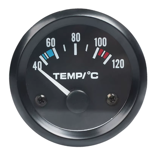 52mm Wasser Temperaturanzeige Auto Instrument schwarz 40-120℃ Zusatzanzeige NEU - Timeless-Tech