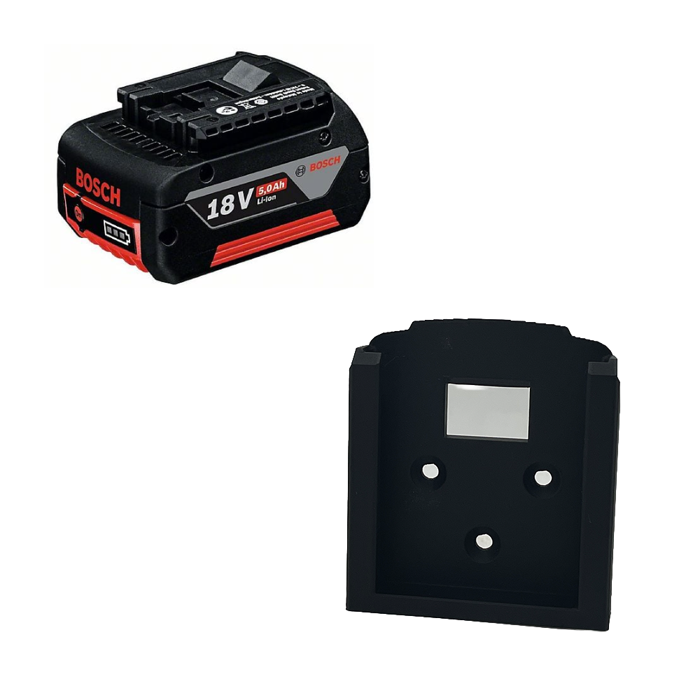 Wandhalterung für Bosch Professional 14,4V und 18V Akku, blau