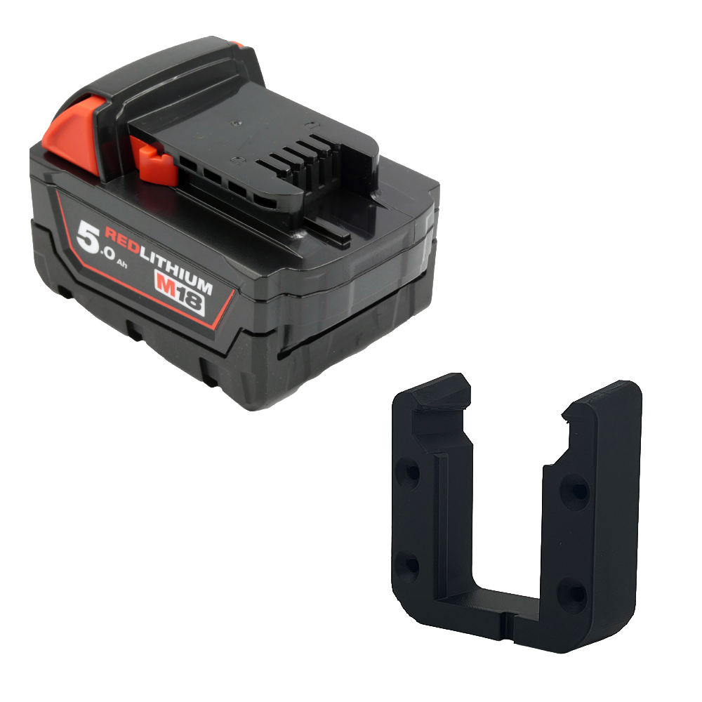 Wandhalterung für Milwaukee M18 18V Akku zur Wandmontage